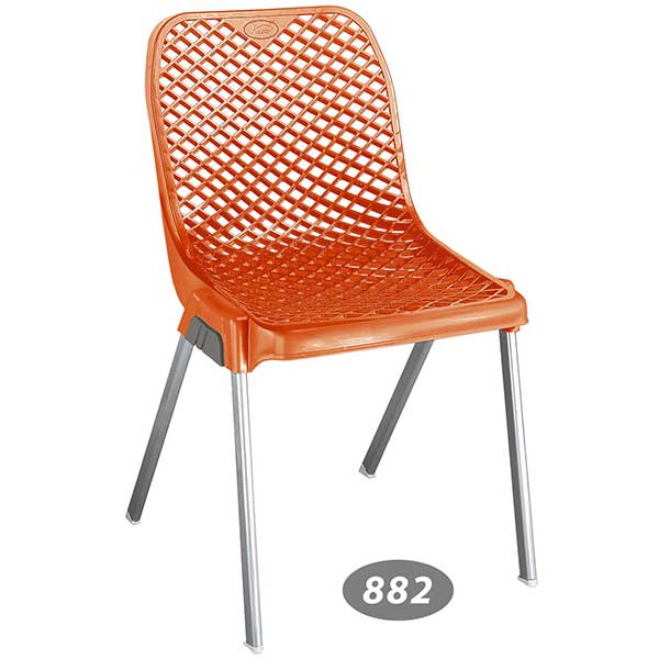 صندلی پایه فلزی شبکه ای ناصر پلاستیک کد 882